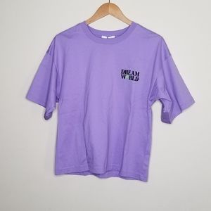 3/$25Sly Day Dream World Box Graphic Tee Side Slit